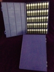 Tray, blue, 3 dram Vials, Printed Labels