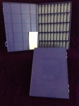 Tray, blue, 3 dram Vials, Blank Labels